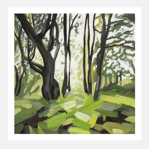 Sunlight through Honley Wood Art Print